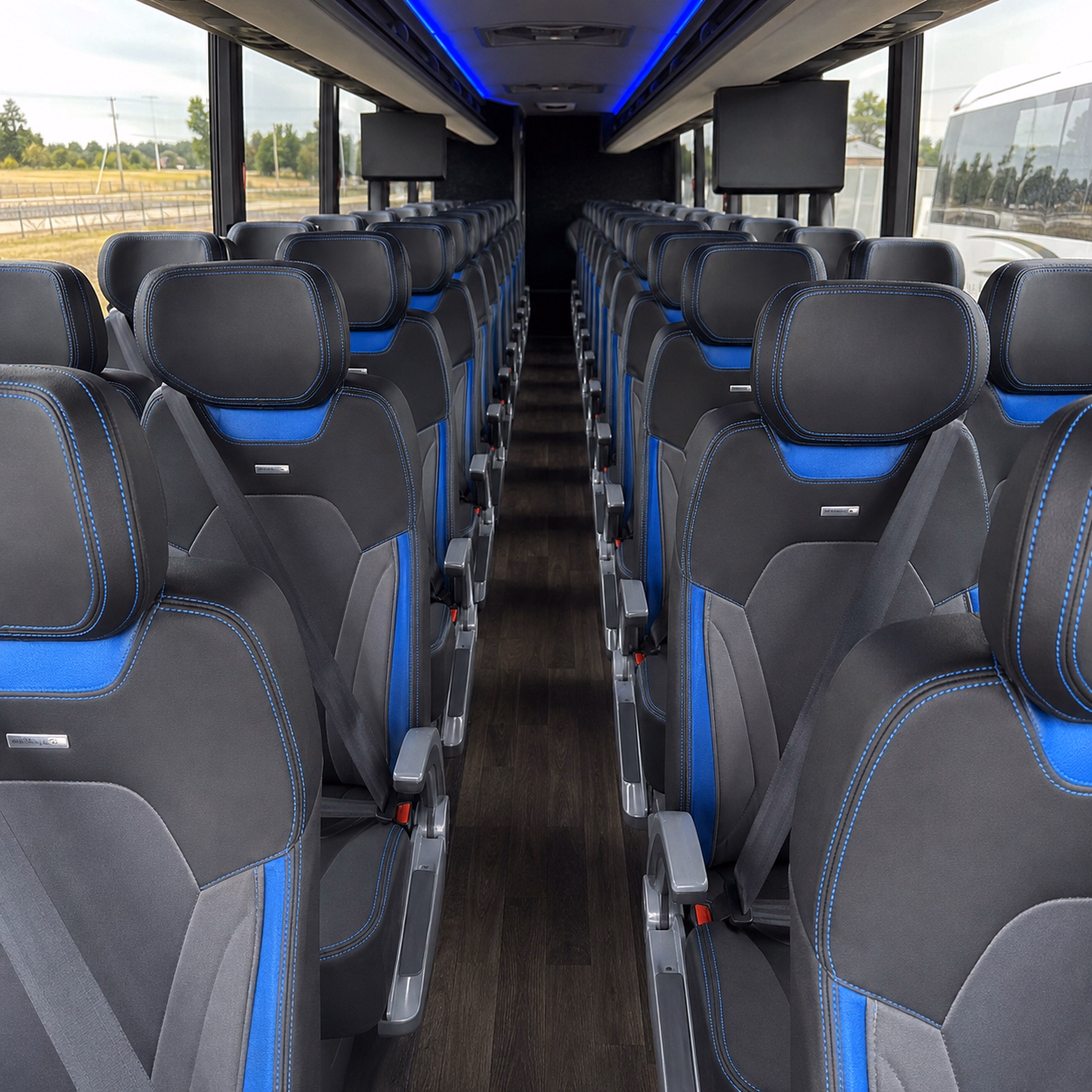 chino charter bus interior